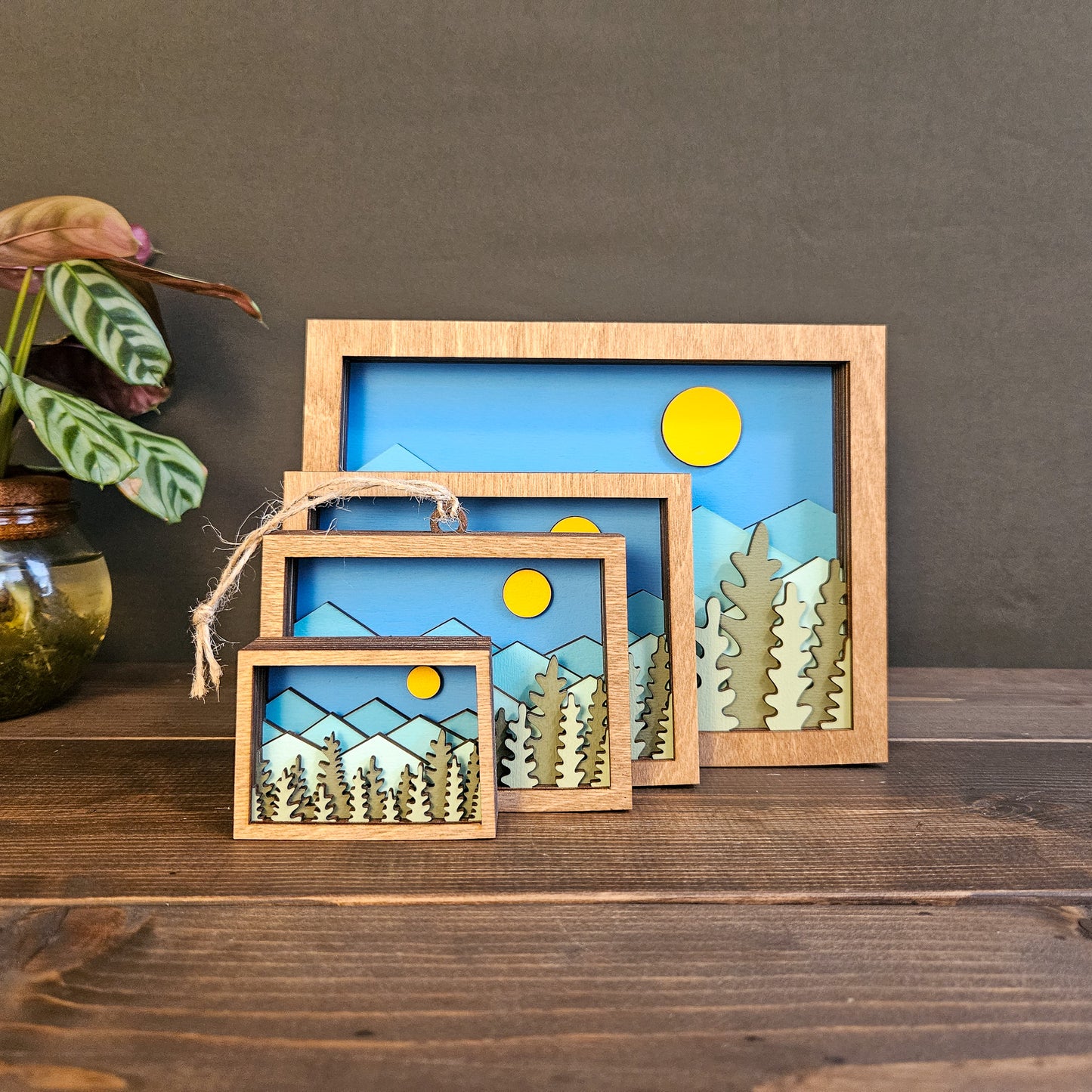 Mini Colorado Mountain Wood Magnet