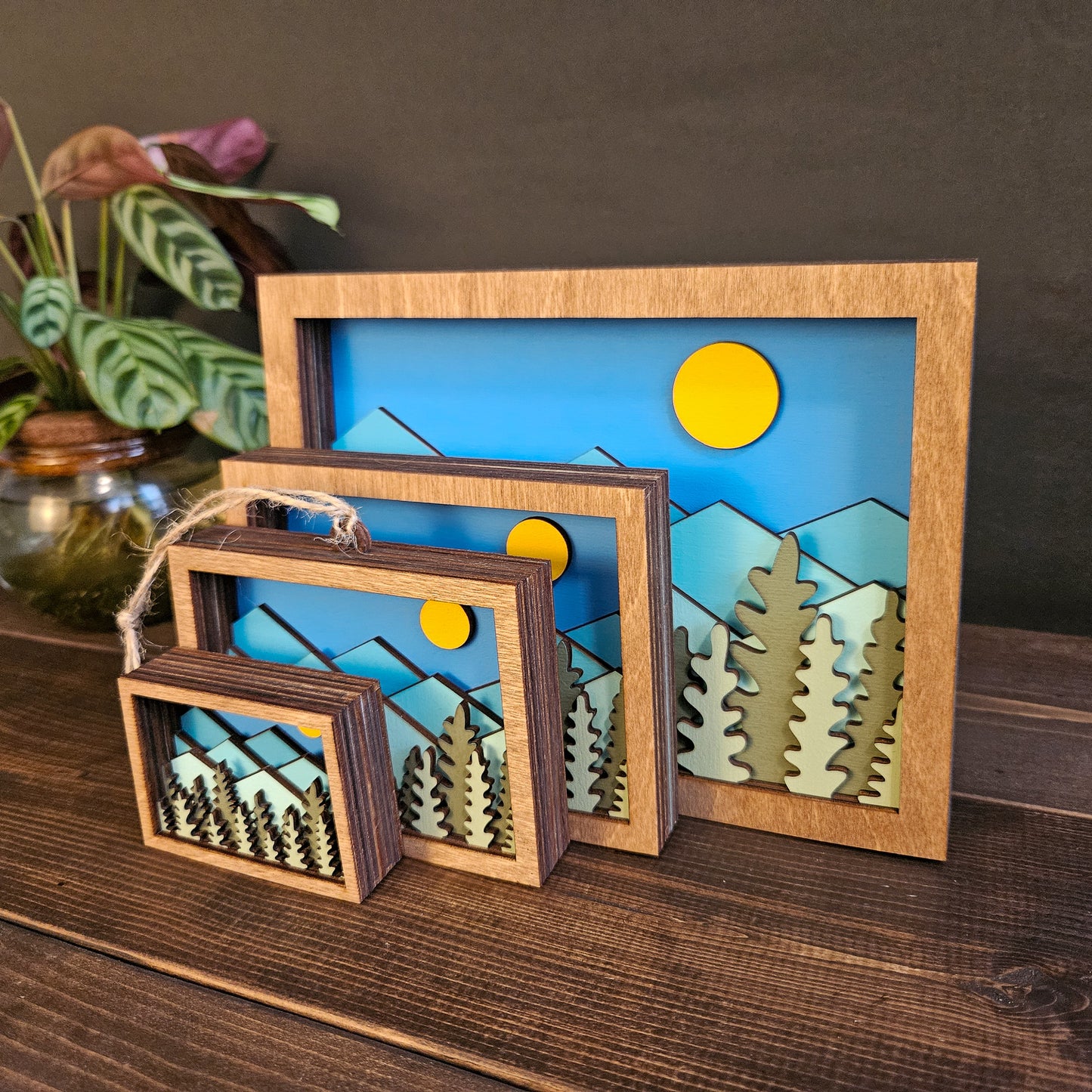 Mini Colorado Mountain Wood Magnet
