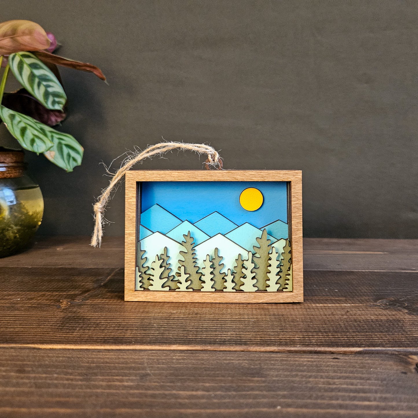 Colorado Mountain Wood Ornament
