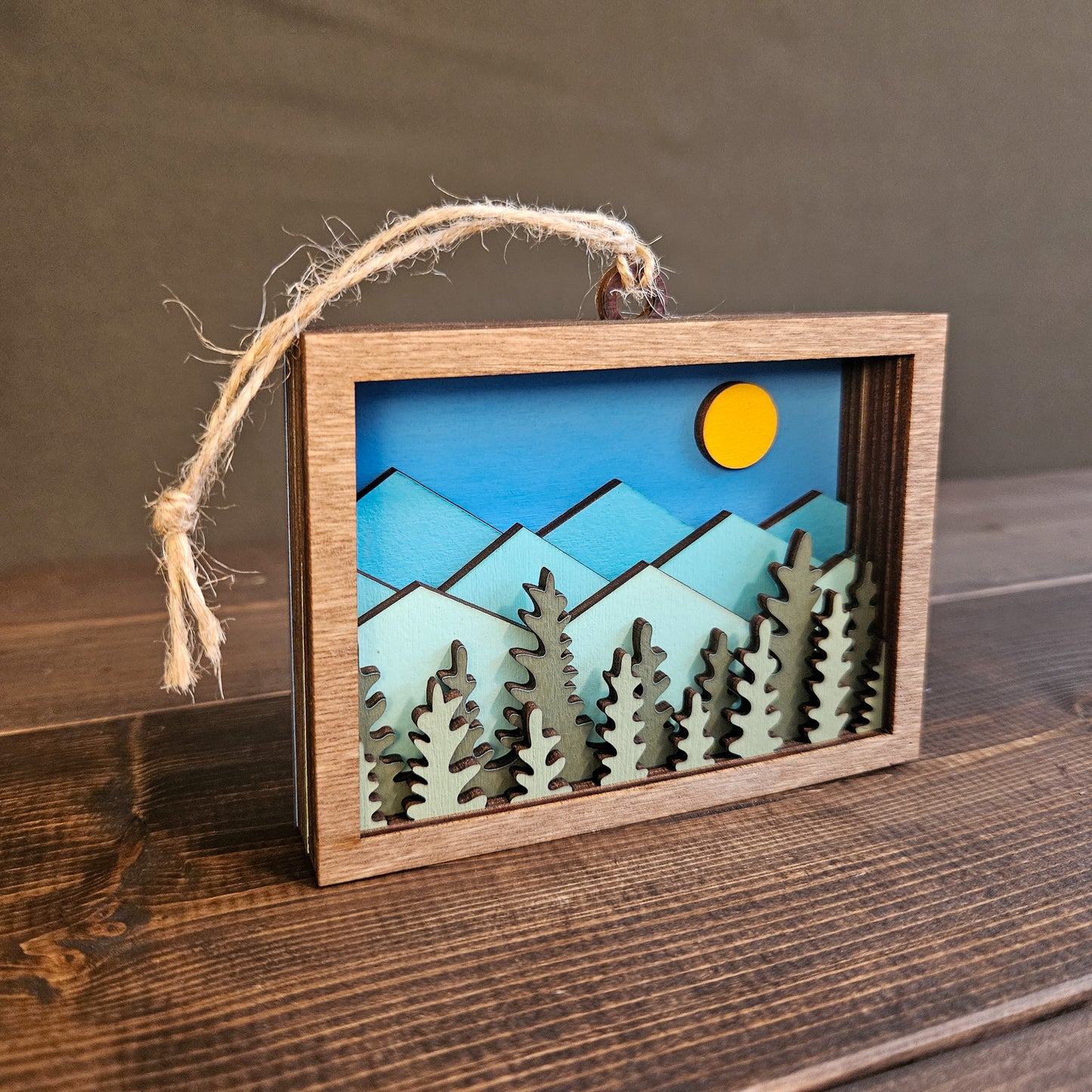 Colorado Mountain Wood Ornament