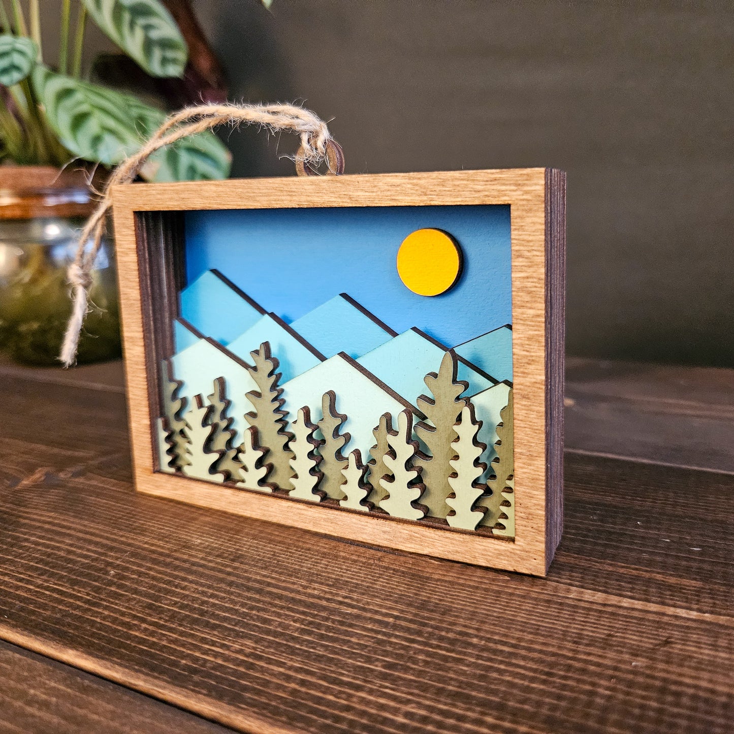 Colorado Mountain Wood Ornament