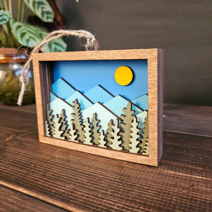 Colorado Mountain Wood Ornament