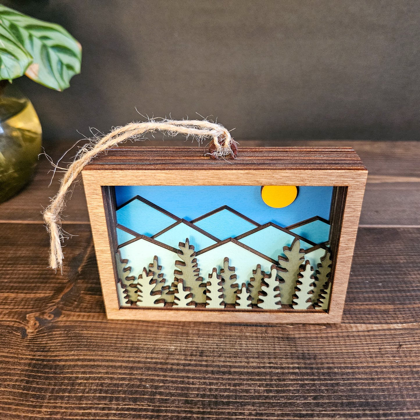 Colorado Mountain Wood Ornament