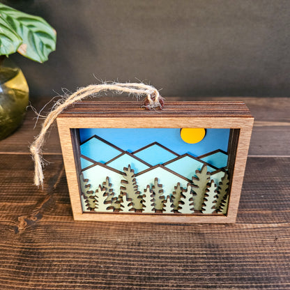 Colorado Mountain Wood Ornament