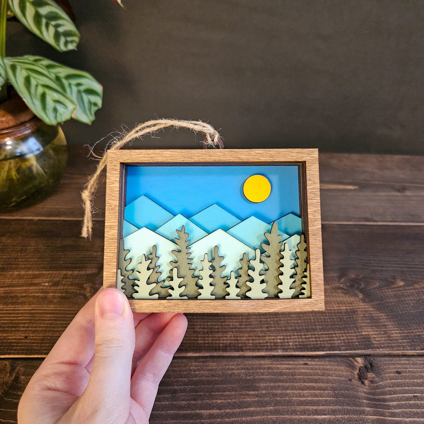 Colorado Mountain Wood Ornament