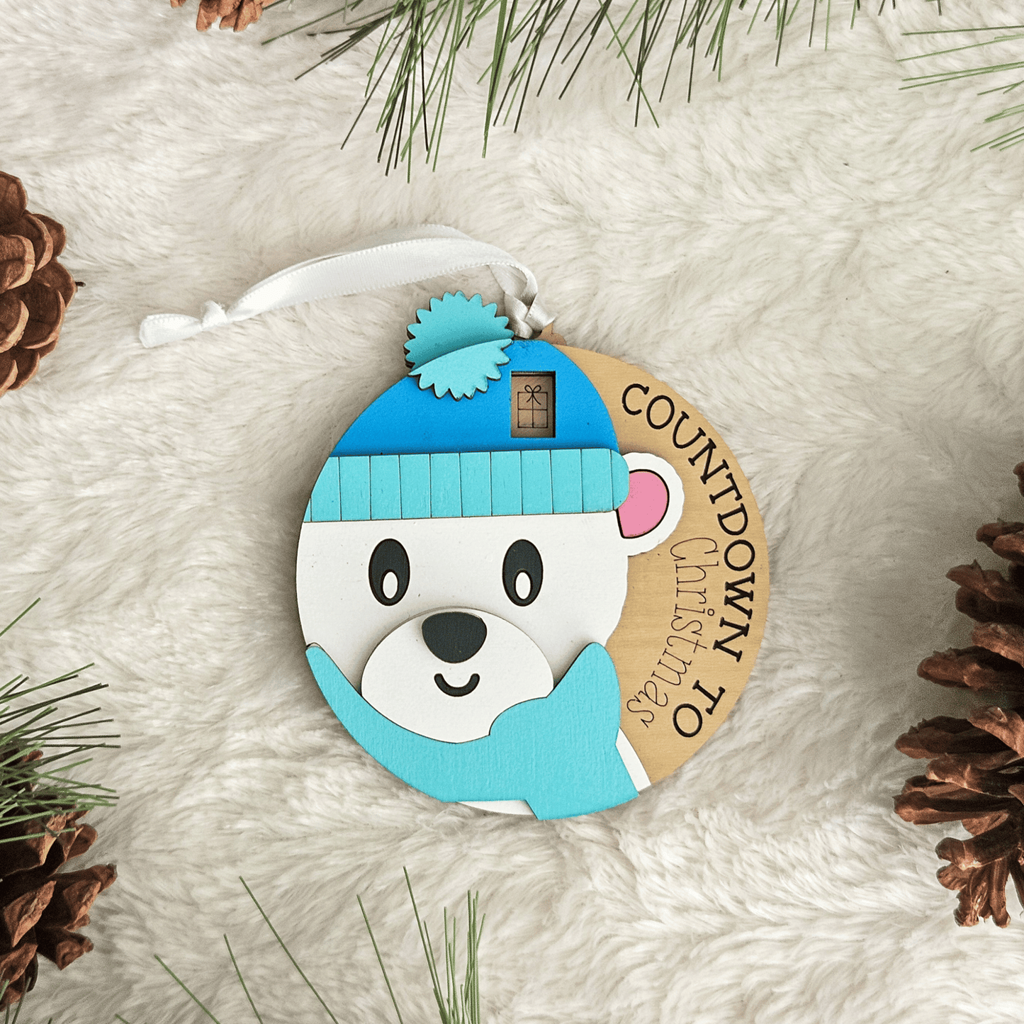 Polar Bear Christmas Countdown Ornament