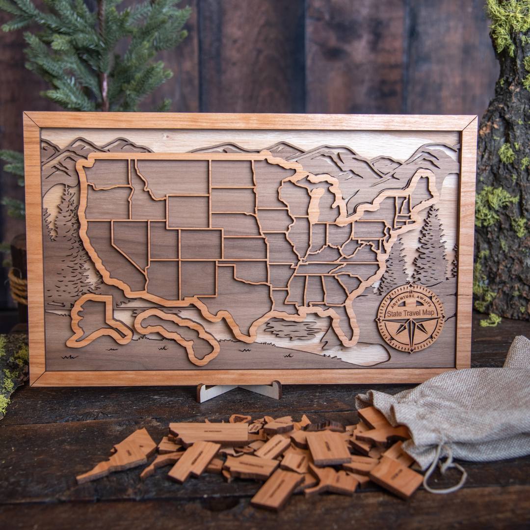 State Travel Tracking Map-Wholesale