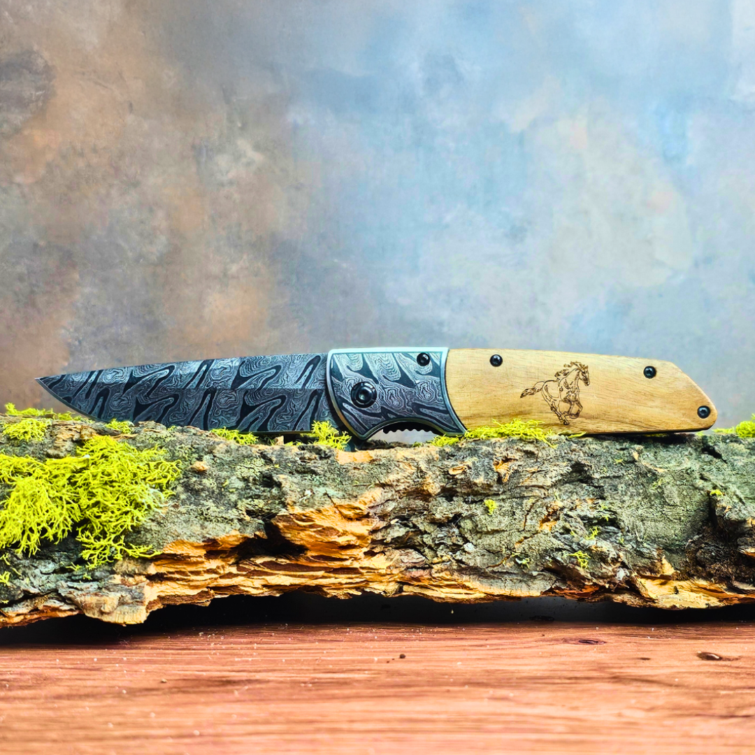 Personalized Oil Slick Knife