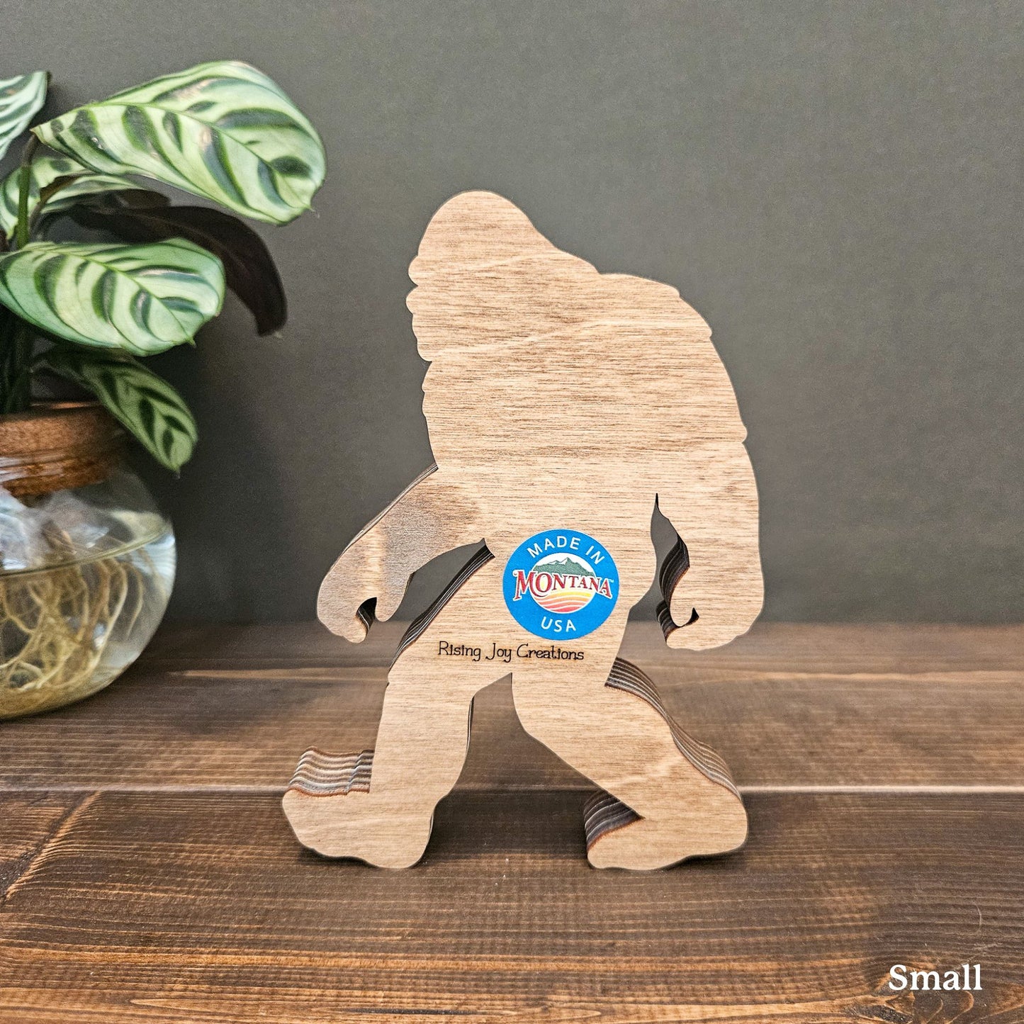 3D Layered Wood Bigfoot Sasquatch Art with Mountain and Forest Landscape-New Version!