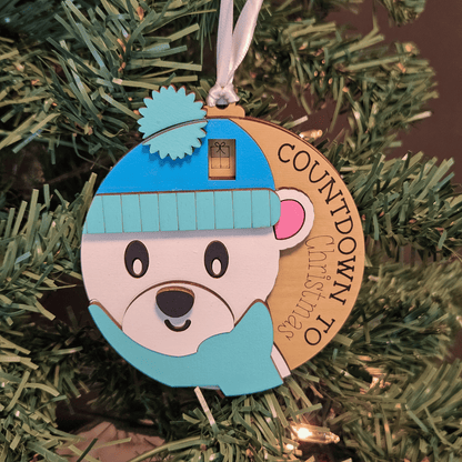 Polar Bear Christmas Countdown Ornament