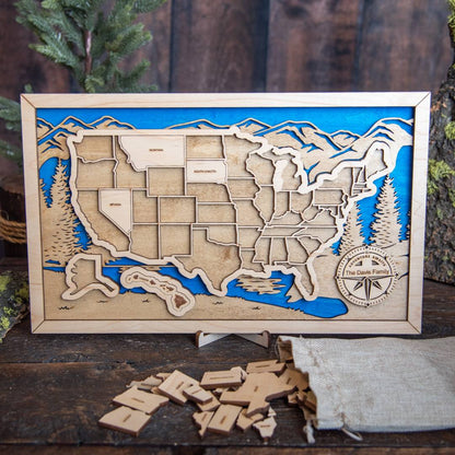 State Travel Tracking Map-Wholesale