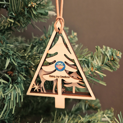 Moose Nature Scene Christmas Tree Ornament