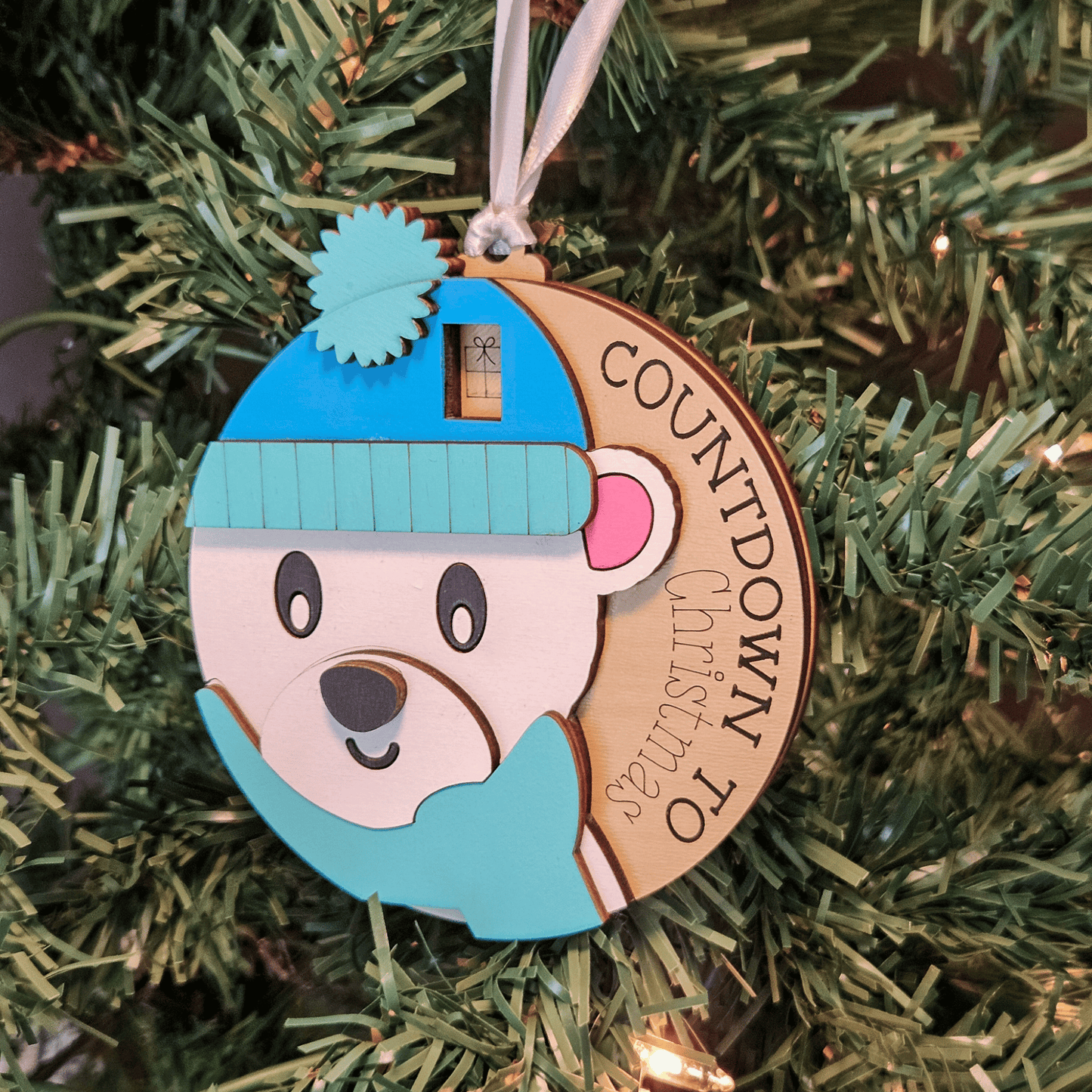 Polar Bear Christmas Countdown Ornament
