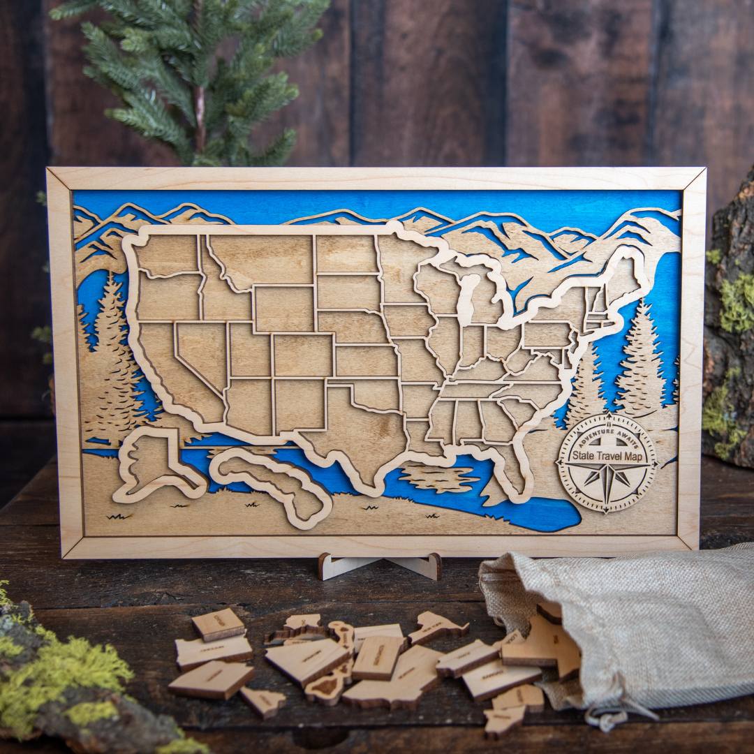 State Travel Tracking Map-Wholesale