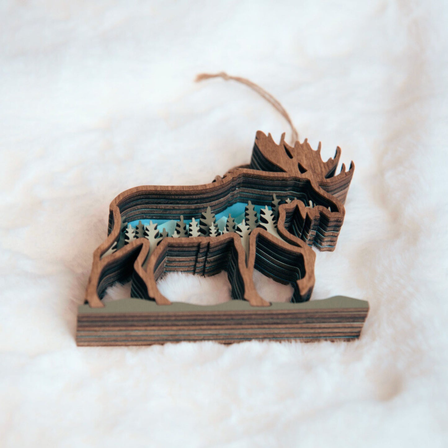 3D Moose Christmas Tree Ornament