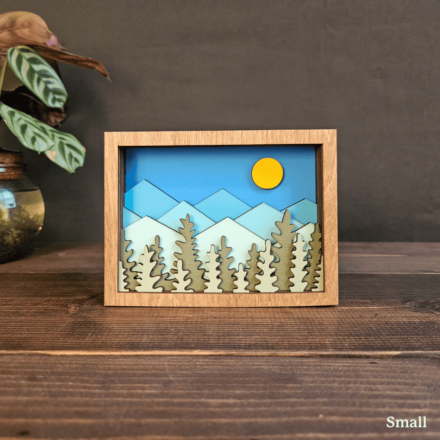 Colorado Mountain Layered Wood Art