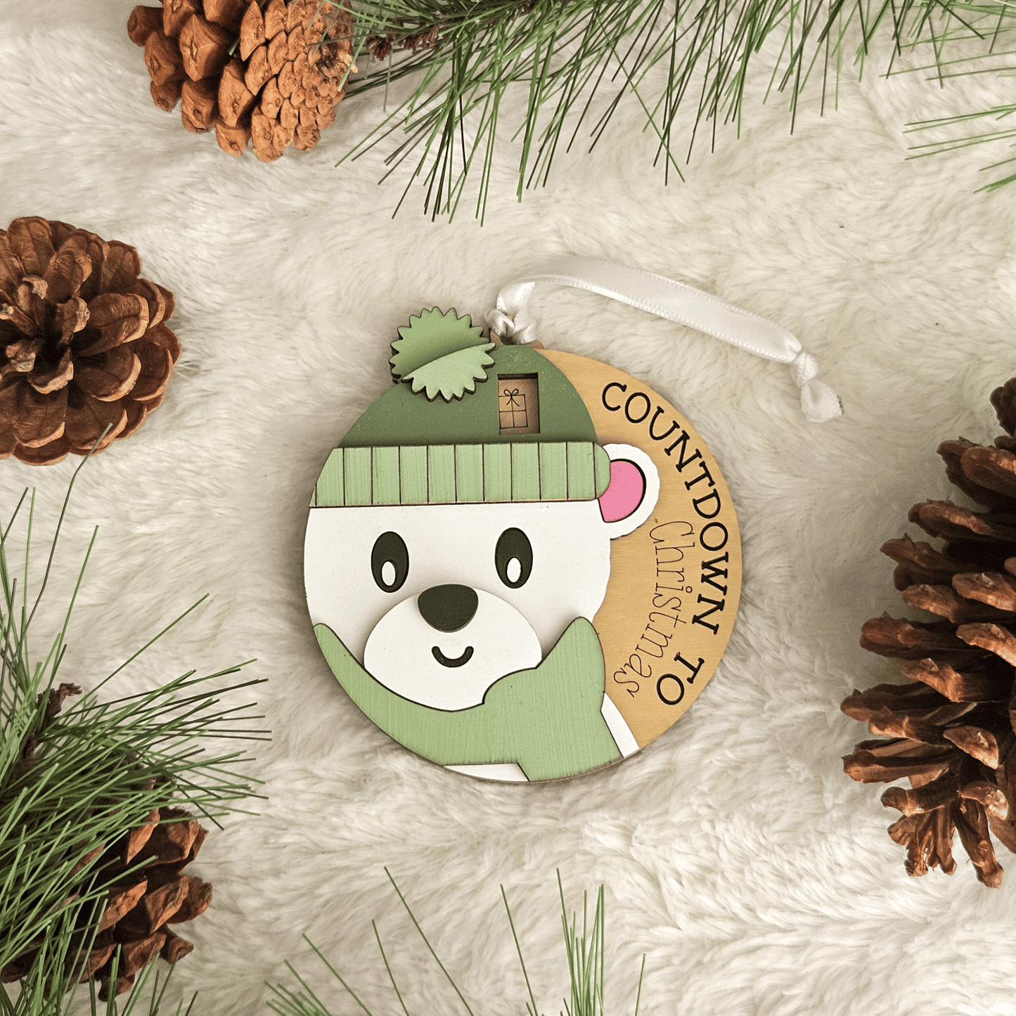 Polar Bear Christmas Countdown Ornament