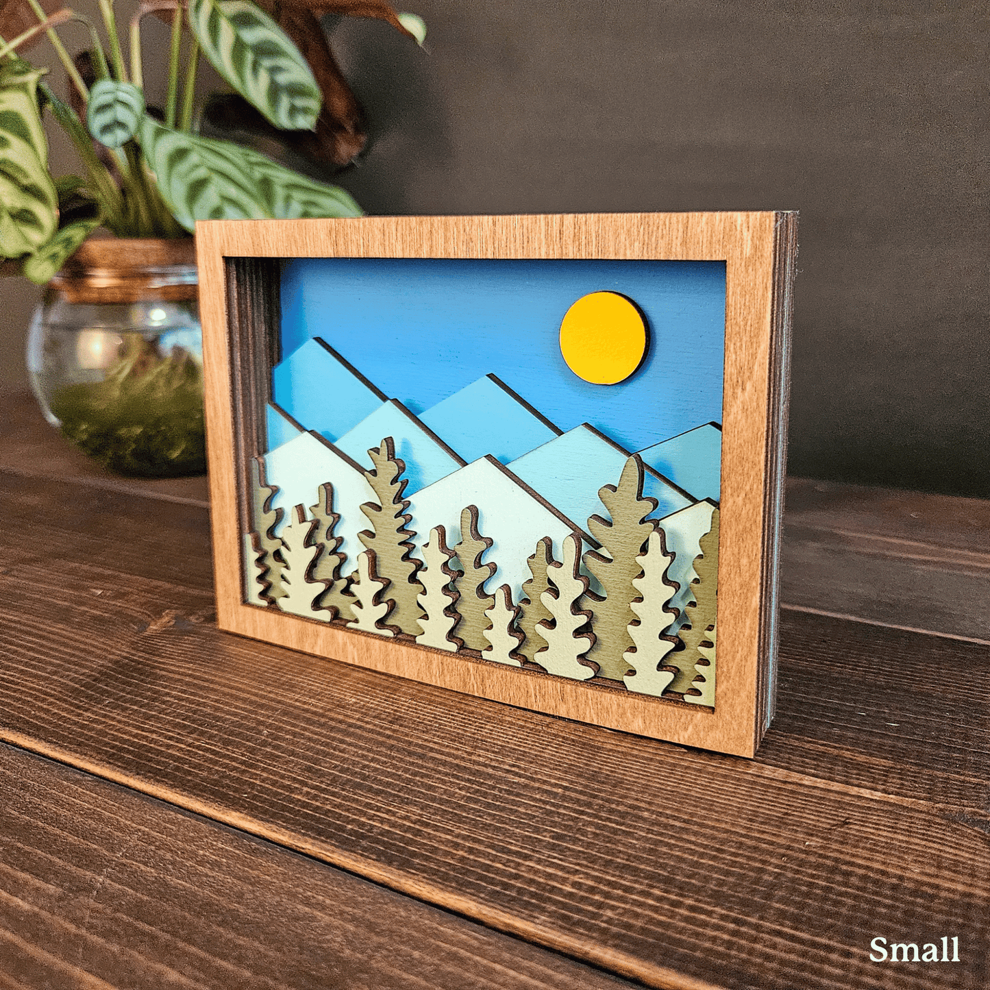 Colorado Mountain Layered Wood Art
