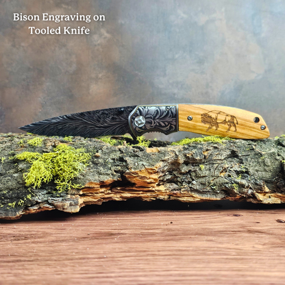 Personalized Blue Wave Knife