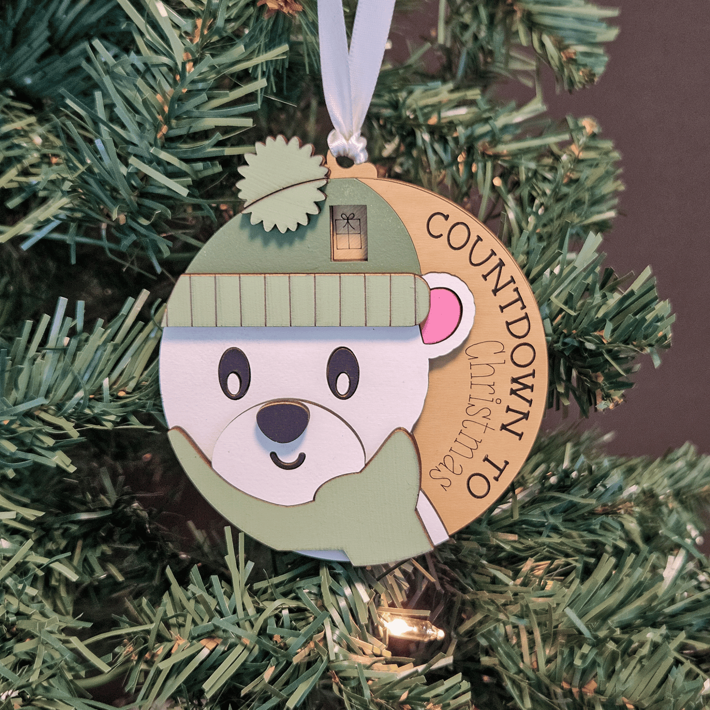 Polar Bear Christmas Countdown Ornament