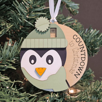 Penguin Christmas Countdown Ornament
