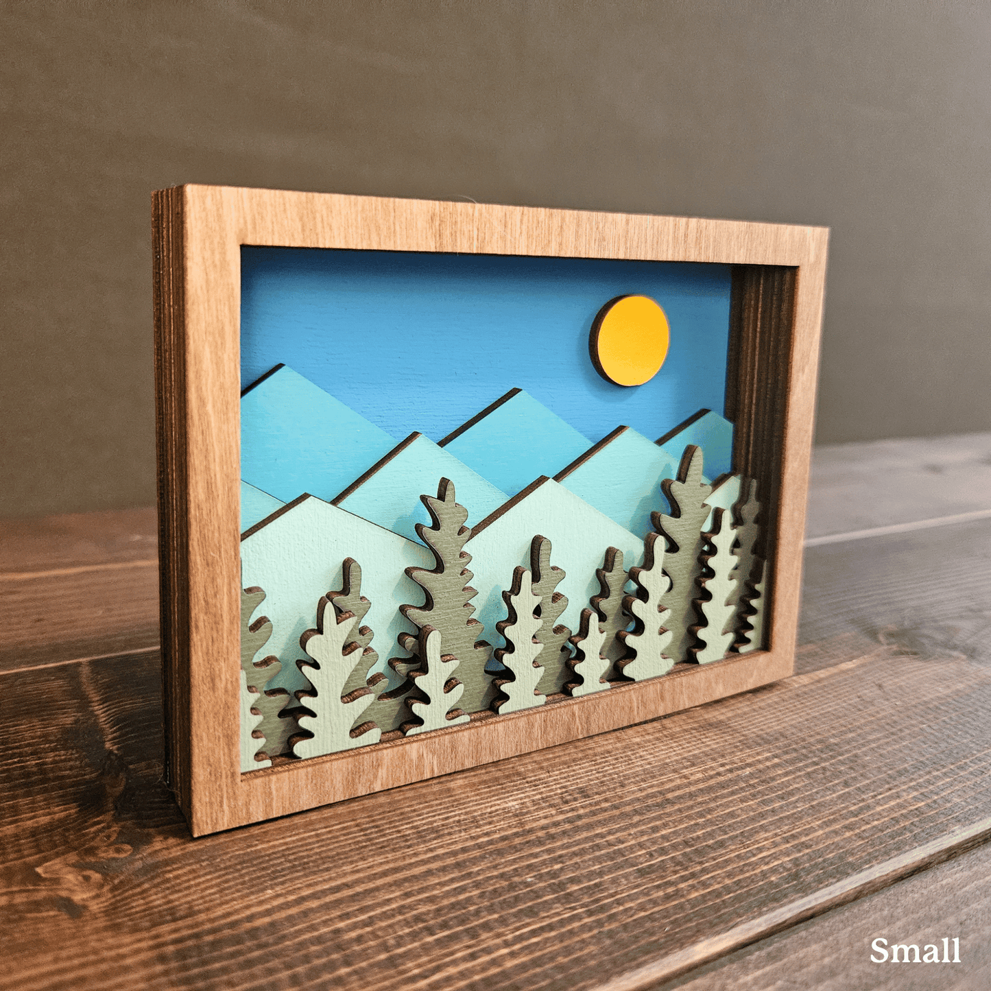 Colorado Mountain Layered Wood Art