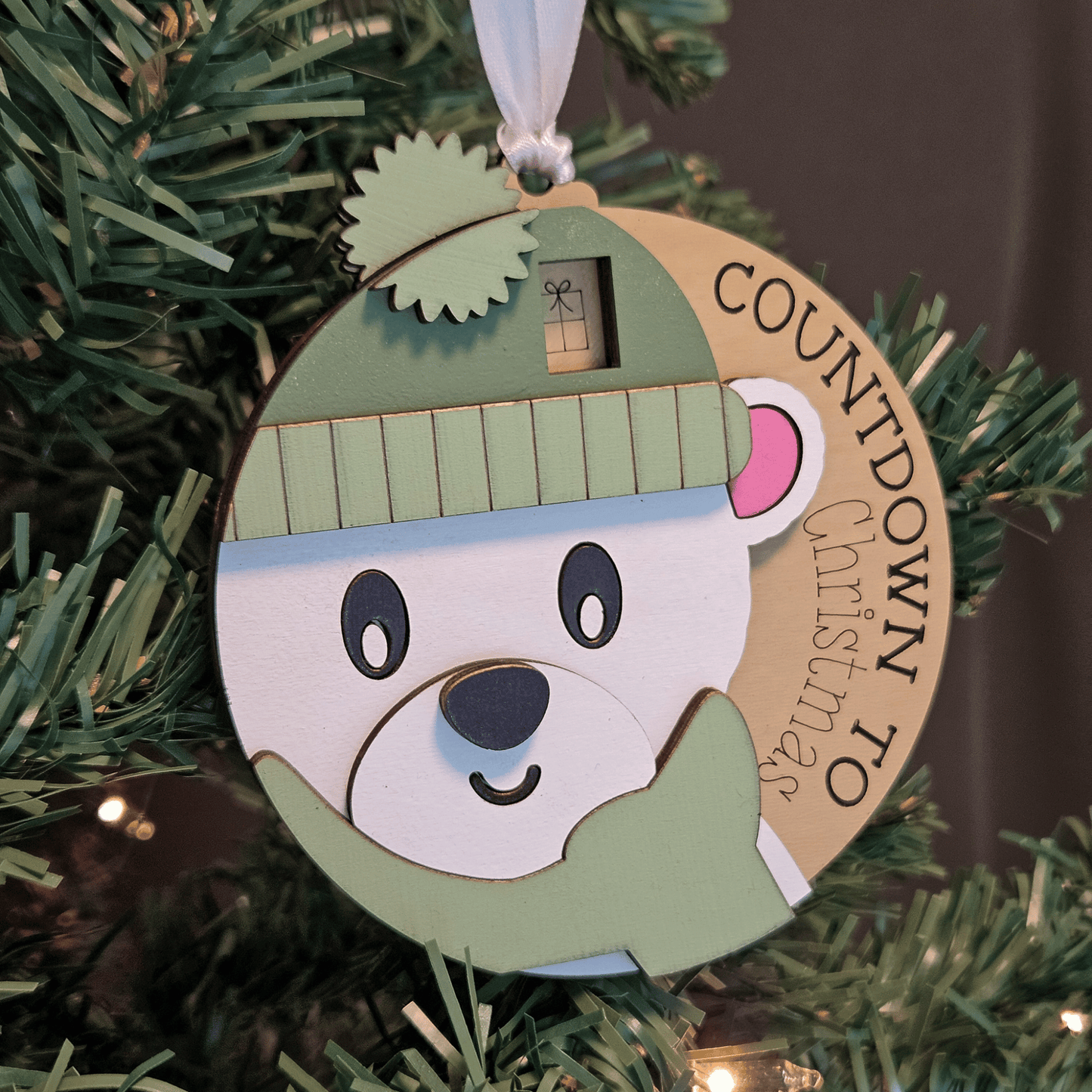 Polar Bear Christmas Countdown Ornament