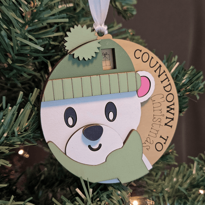 Polar Bear Christmas Countdown Ornament