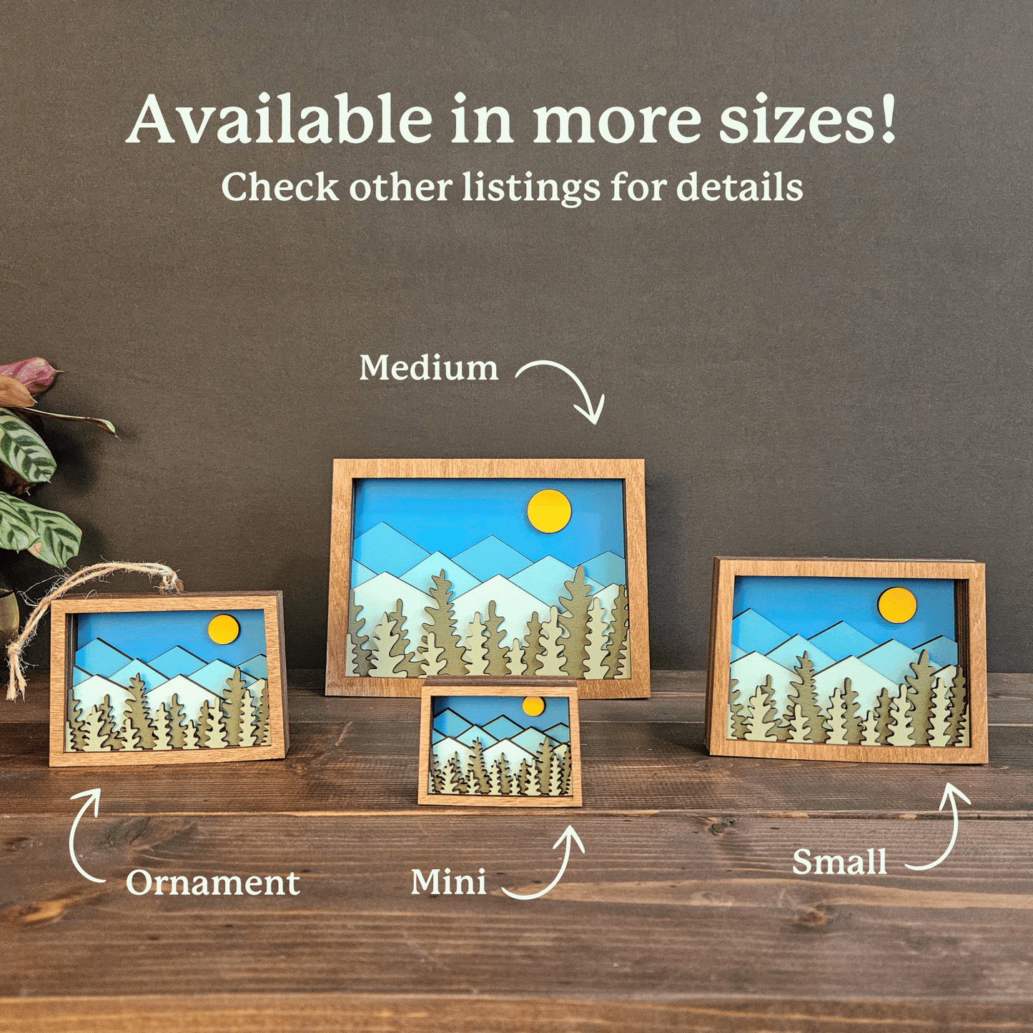 Colorado Mountain Wood Ornament