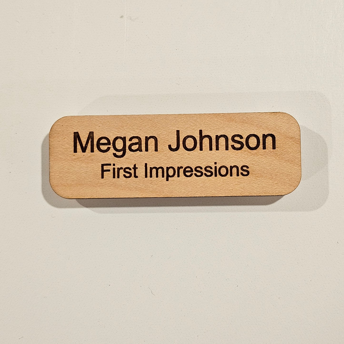 Personalized Wood Name Badge