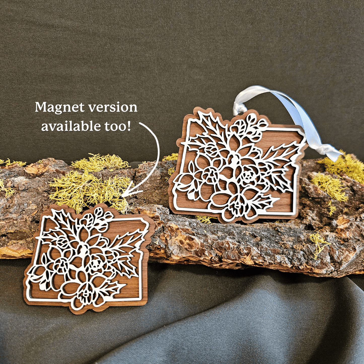 Oregon State Flower Wood Ornament