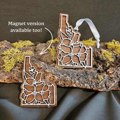 Idaho State Flower Wood Ornament
