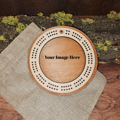Your Custom Design Mini Circle Cribbage Board - Personalized