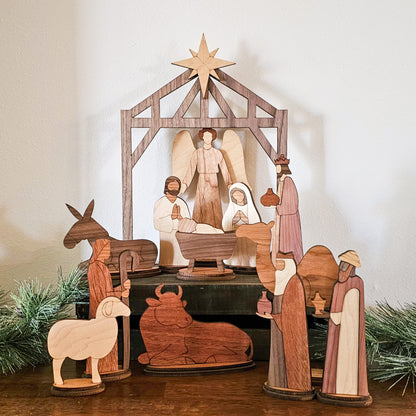 Handcrafted Wooden Nativity Set