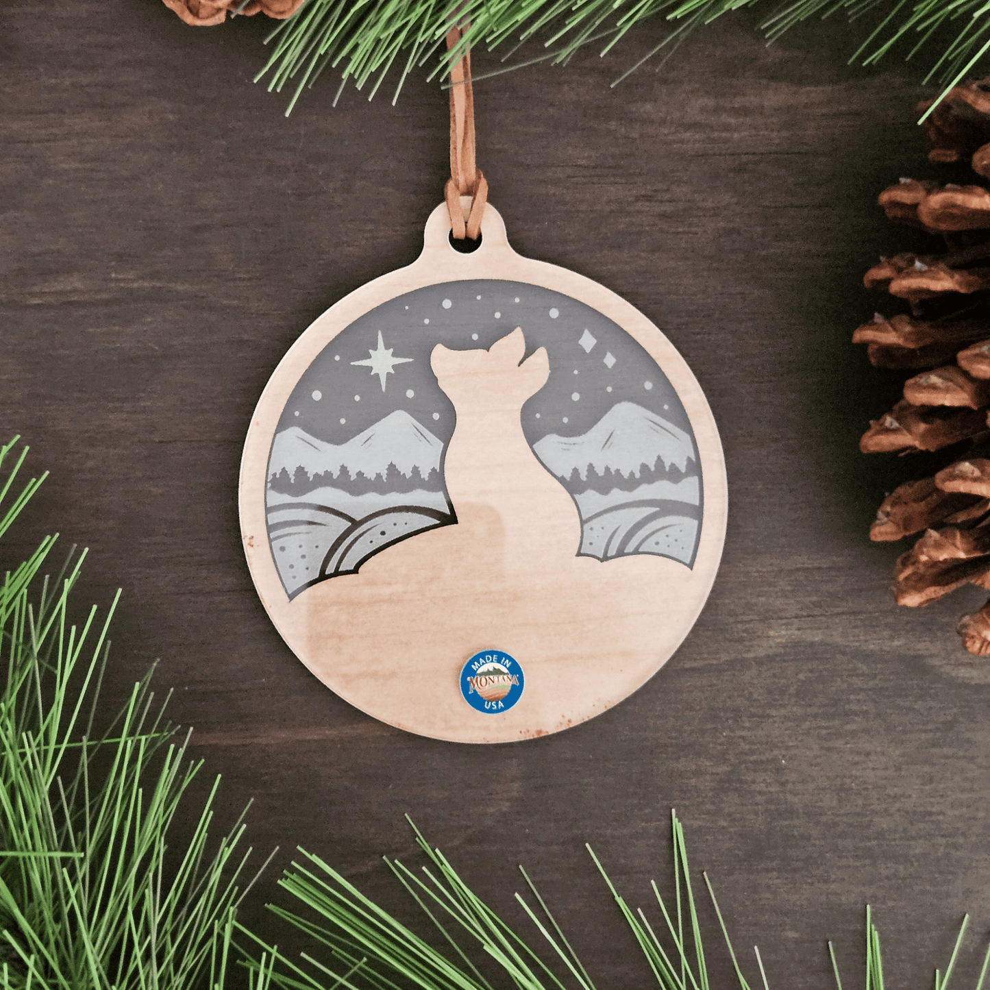 Personalized Baby Animal Christmas Ornament – Bear, Deer, or Fox