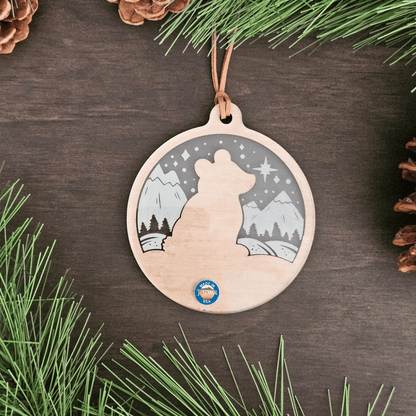 Personalized Baby Animal Christmas Ornament – Bear, Deer, or Fox