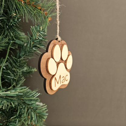Personalized Dog Ornament Custom Pet Name Christmas Gift