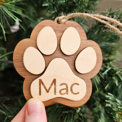 Personalized Dog Ornament Custom Pet Name Christmas Gift