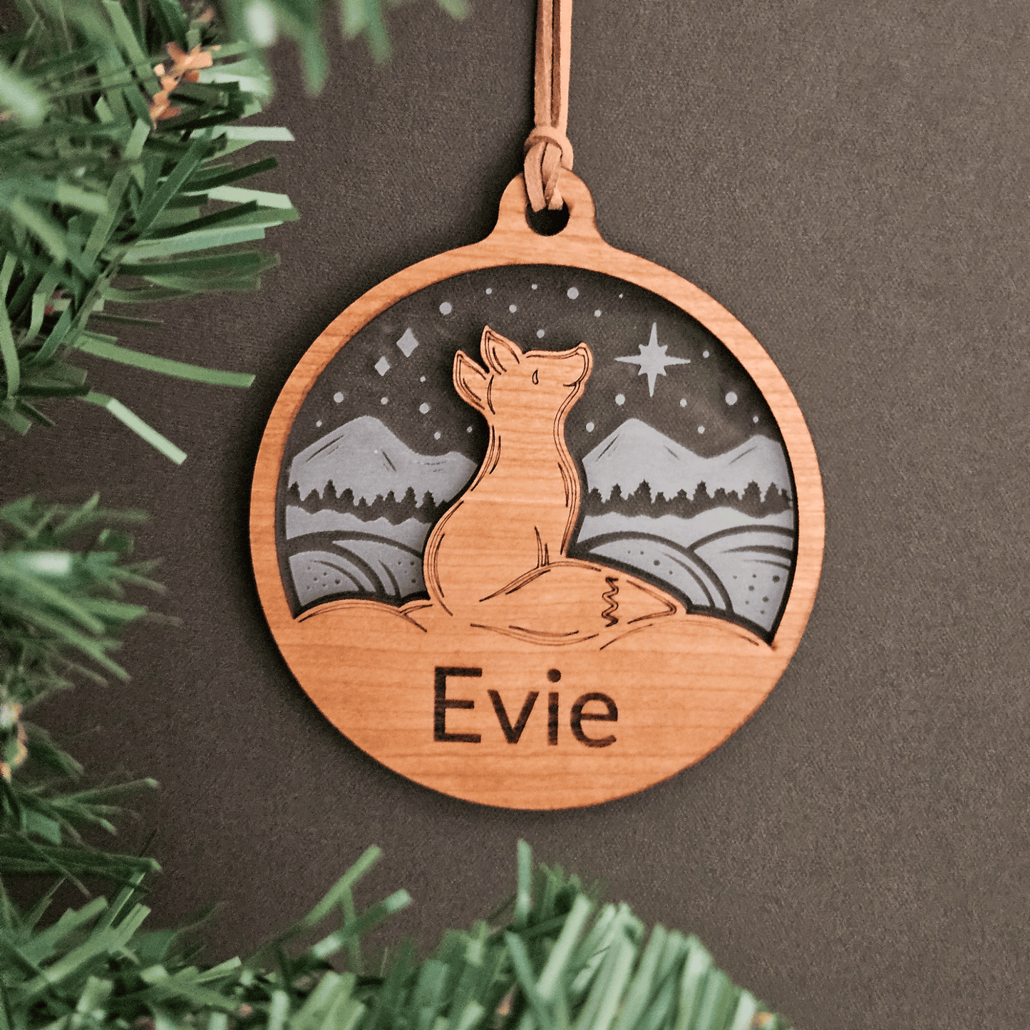 Personalized Baby Animal Christmas Ornament – Bear, Deer, or Fox