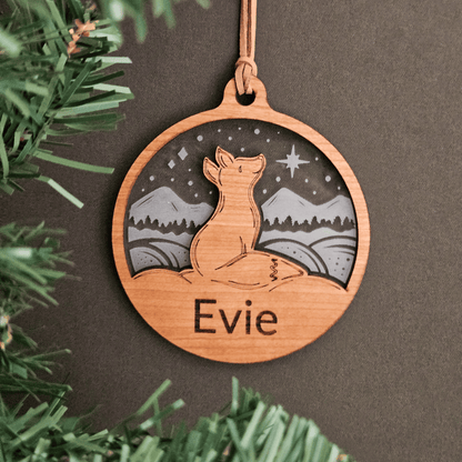 Personalized Baby Animal Christmas Ornament – Bear, Deer, or Fox