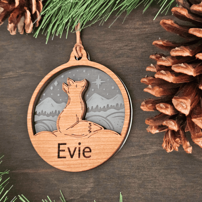 Personalized Baby Animal Christmas Ornament – Bear, Deer, or Fox