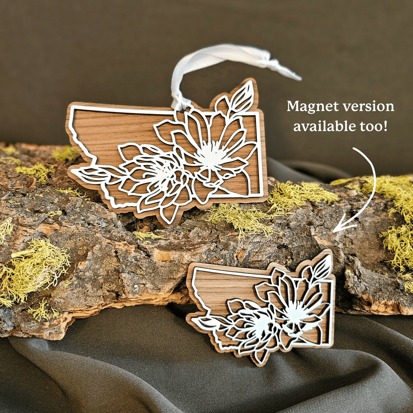 Montana Bitterroot State Flower Ornament