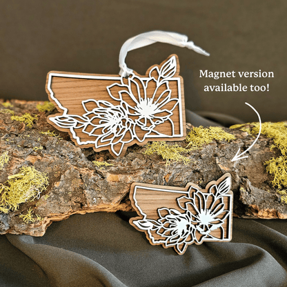 Montana Bitterroot State Flower Ornament