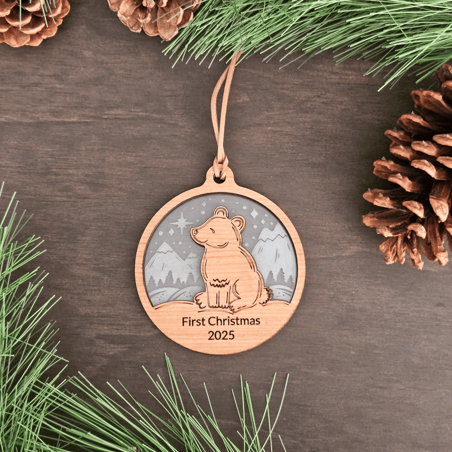 Personalized Baby Animal Christmas Ornament – Bear, Deer, or Fox
