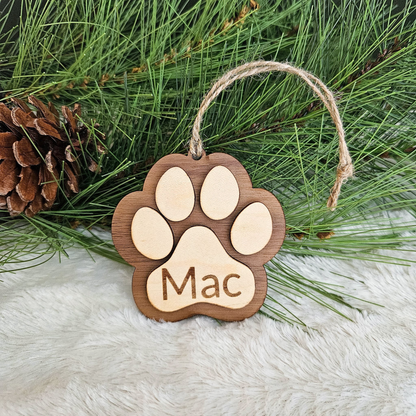 Personalized Dog Ornament Custom Pet Name Christmas Gift