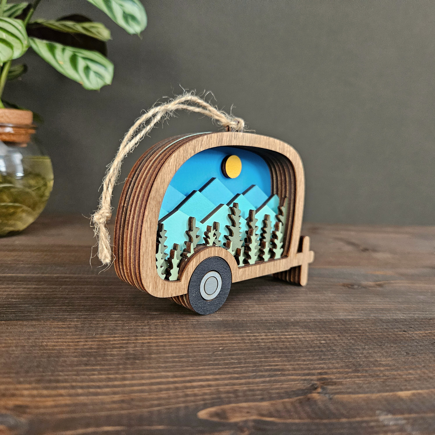 3D Camper Christmas Tree Ornament