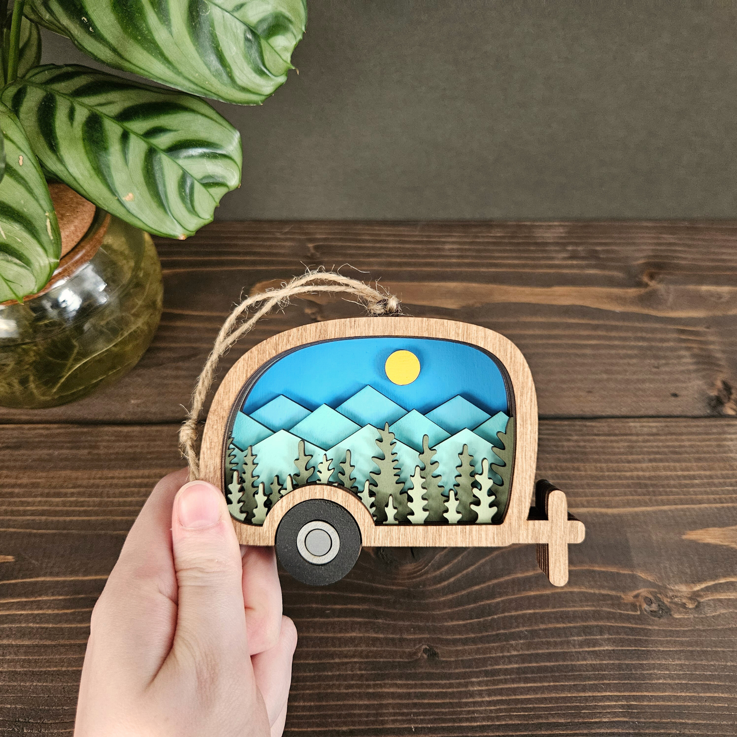 3D Camper Christmas Tree Ornament