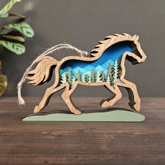 3D Horse Christmas Tree Ornament