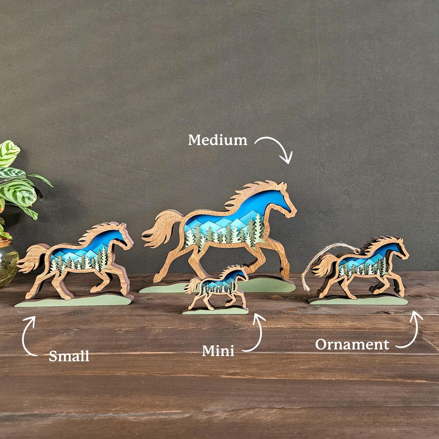 3D Horse Christmas Tree Ornament