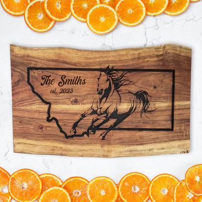 Live Edge Acacia Wood Cutting Boards